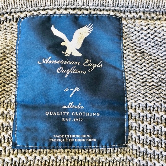 American Eagle Outfitters Wool Oversized Long Sweater Crochet Coat - Picture 11 of 12